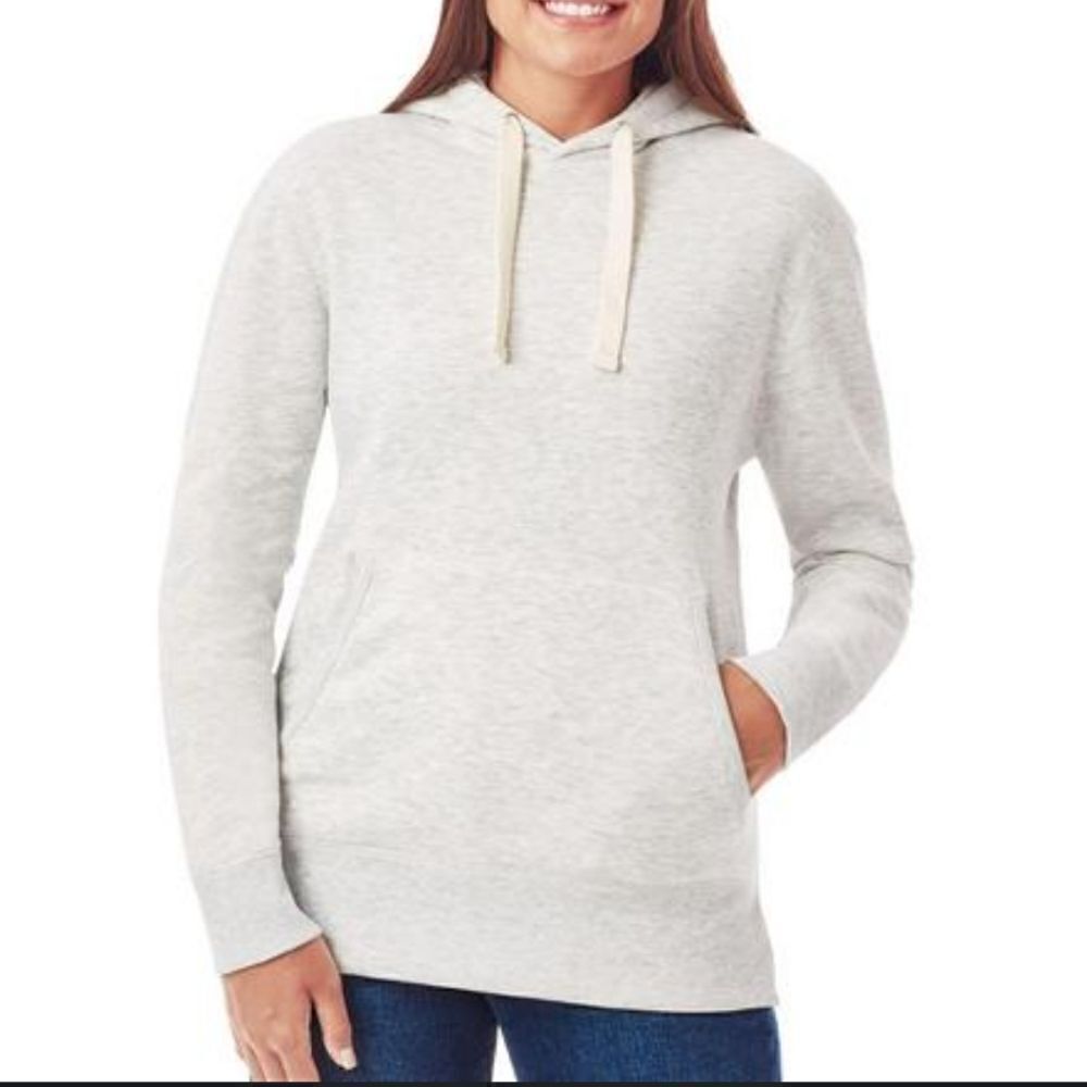 Member's Mark Ladies Newport Boyfriend Hoodie Platinum Silver Heather M